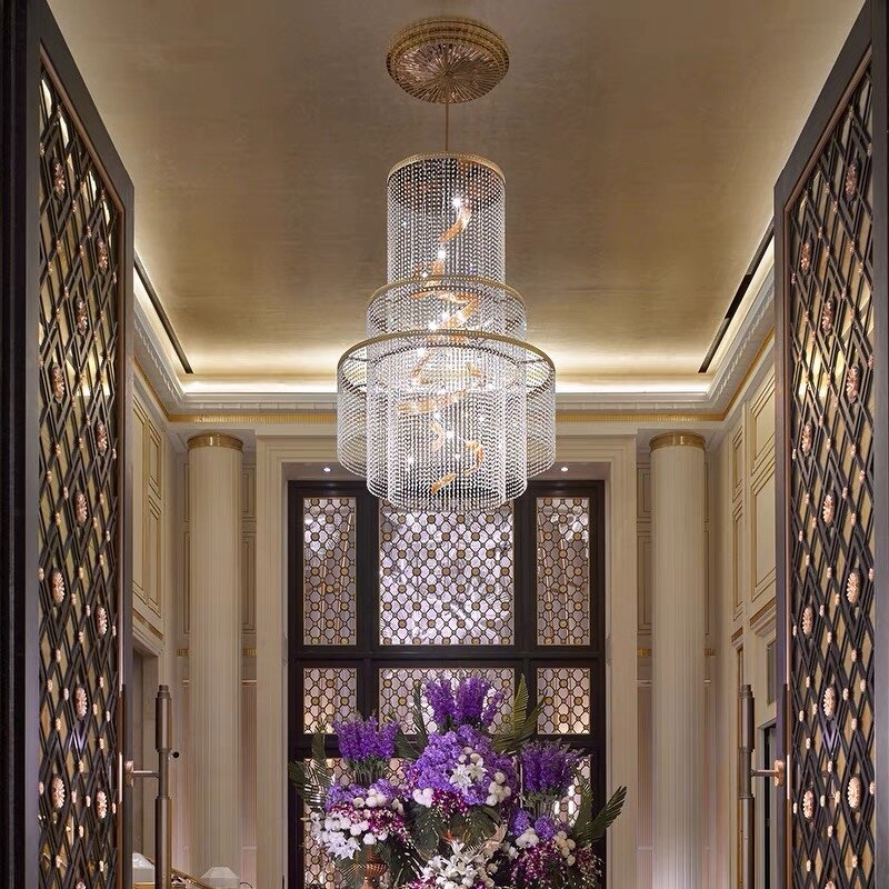 Round Crystal Chandelier Supplier - Luxury for Indoor Wedding