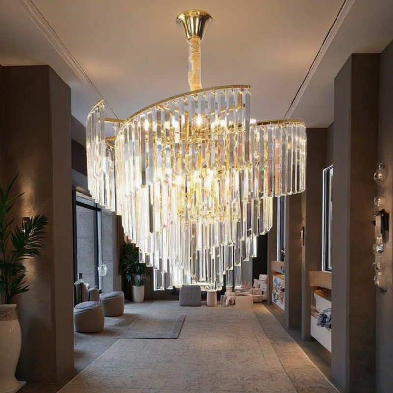 Crystal Chandelier Factory - Large Modern Golden Luxury Home