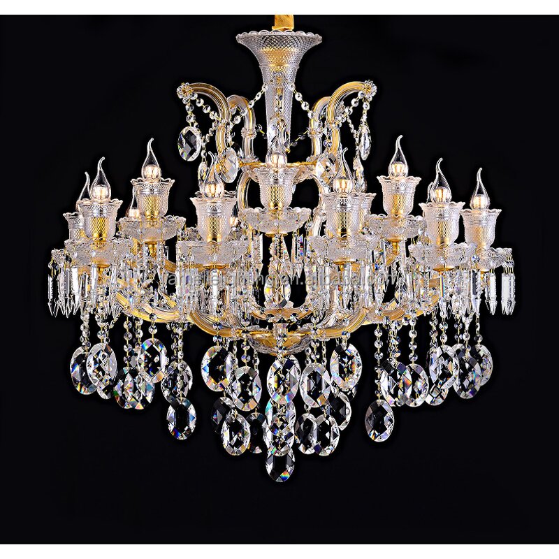 Crystal Chandelier Factory - Customized Gold K9 Modern Hotel