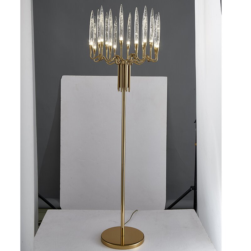 Luxury Floor Lamp Supplier - Gold Hotel Designer Iron LED