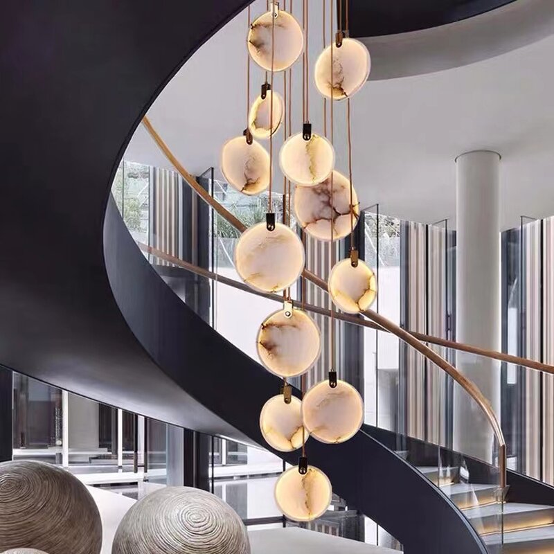 All-Copper Chandelier Factory - Nordic Style Rotating Staircase