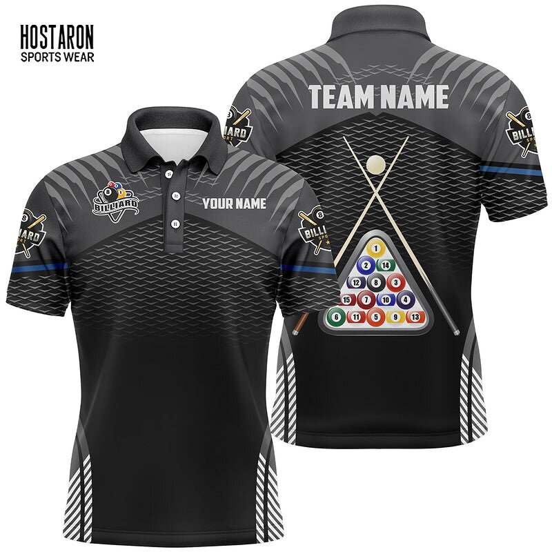 Men'S Billiard Polo Shirt Manufacturer - OEM Custom HOSTARON Printed