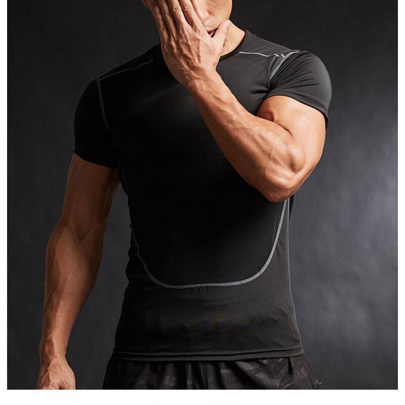 Compression Running T Shirt Manufacturer - OEM Custom HOSTARON Men Fitness