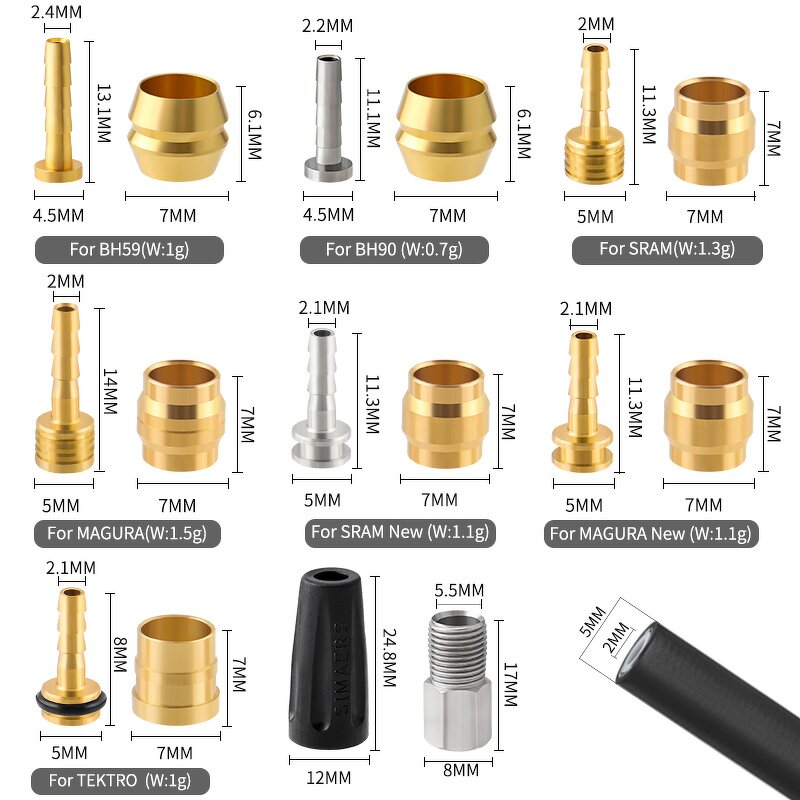 Bike Brake Hose Factory - OEM Hydraulic Connector Olive Set