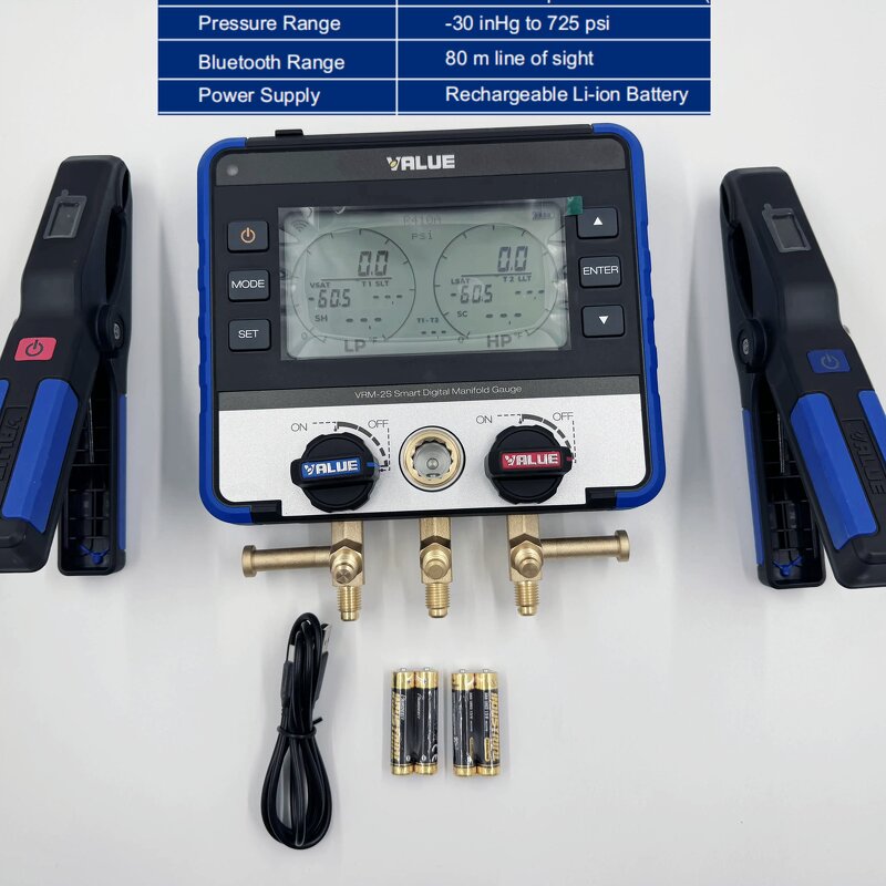 Digital Manifold Gauge Factory - OEM/ODM Custom VRM-2S Smart with Wireless Probes