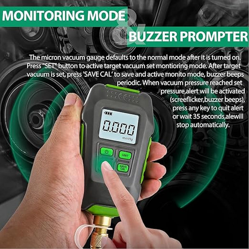 Digital Vacuum Gauge Factory - OEM/ODM Custom 7/16inch Backlit Micron Meter