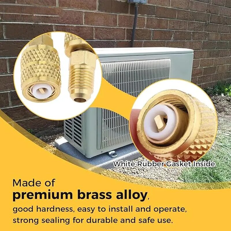 R410A Adapter Factory - OEM/ODM Custom High Pressure Brass Swivel for HVAC Charging