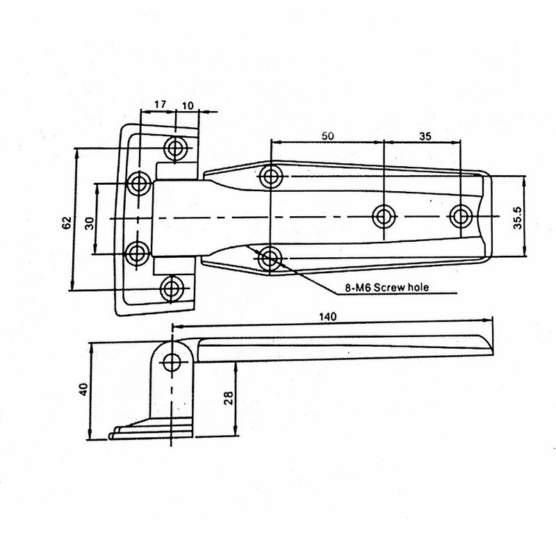 Freezer Door Hinge Factory - OEM/ODM Custom Zinc Alloy High Load Bearing CM-1428H
