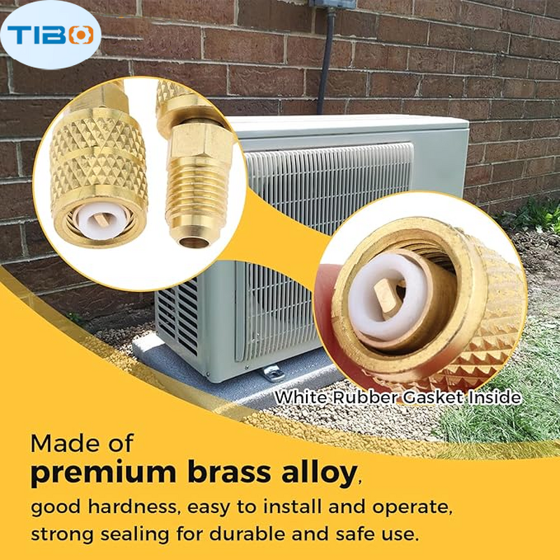 R410A Adapter Factory - OEM/ODM Custom Straight Swivel 1/4 SAE Male 5/16 Female