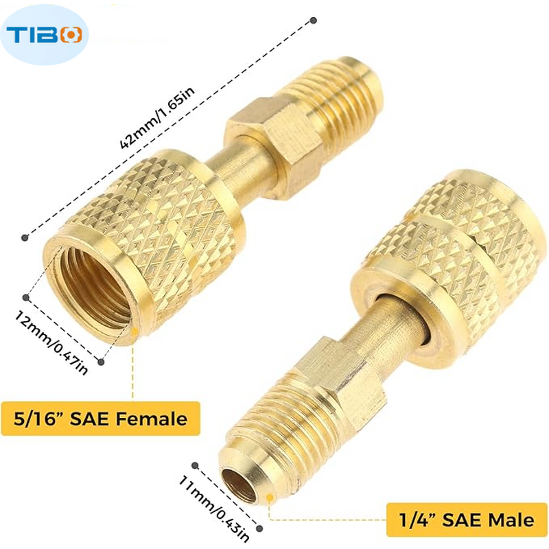 R410A Adapter Factory - OEM/ODM Custom Straight Swivel 1/4 SAE Male 5/16 Female