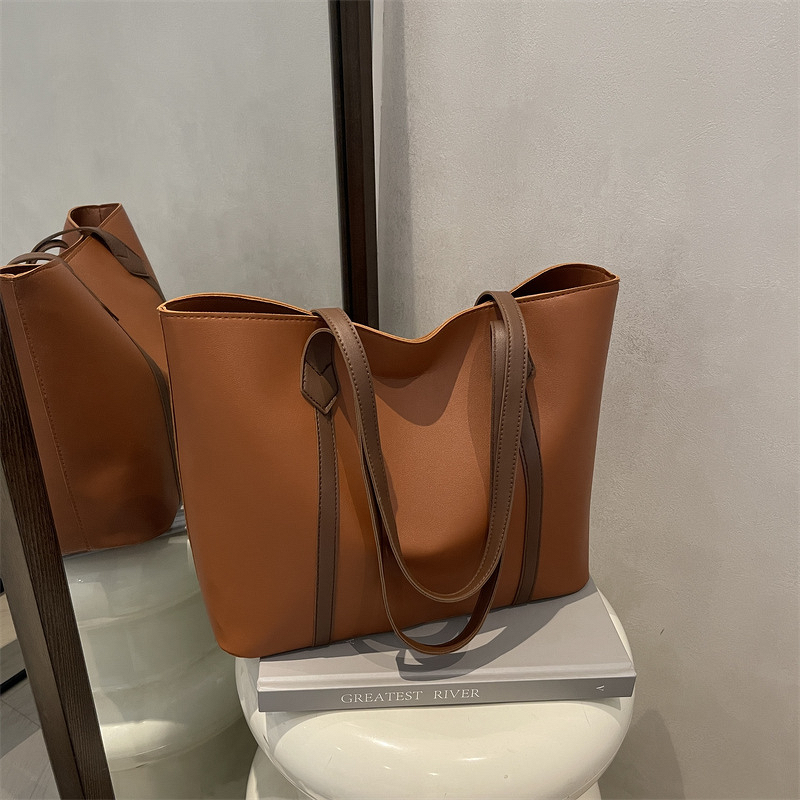 Tote Bag Factory - OEM/ODM Custom Large Capacity Solid Color PU Zipper Bag