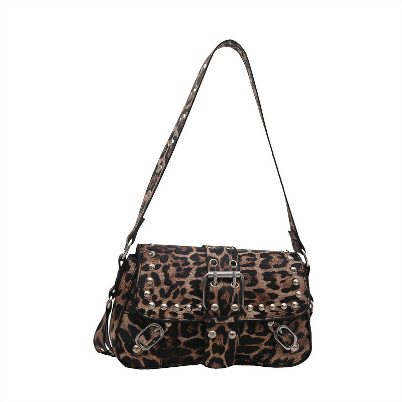 Crossbody Bag Factory - OEM/ODM Custom Leopard Print Biker Shoulder Bag