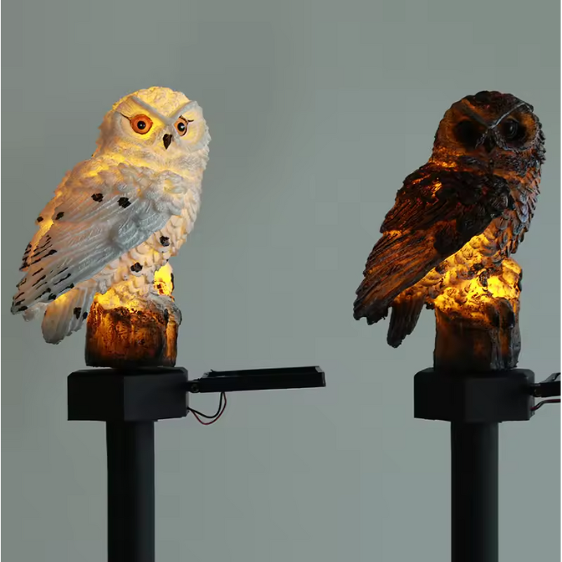 Solar Owl Light Manufacturer - OEM New Style Park Pathway Handicraft Garden