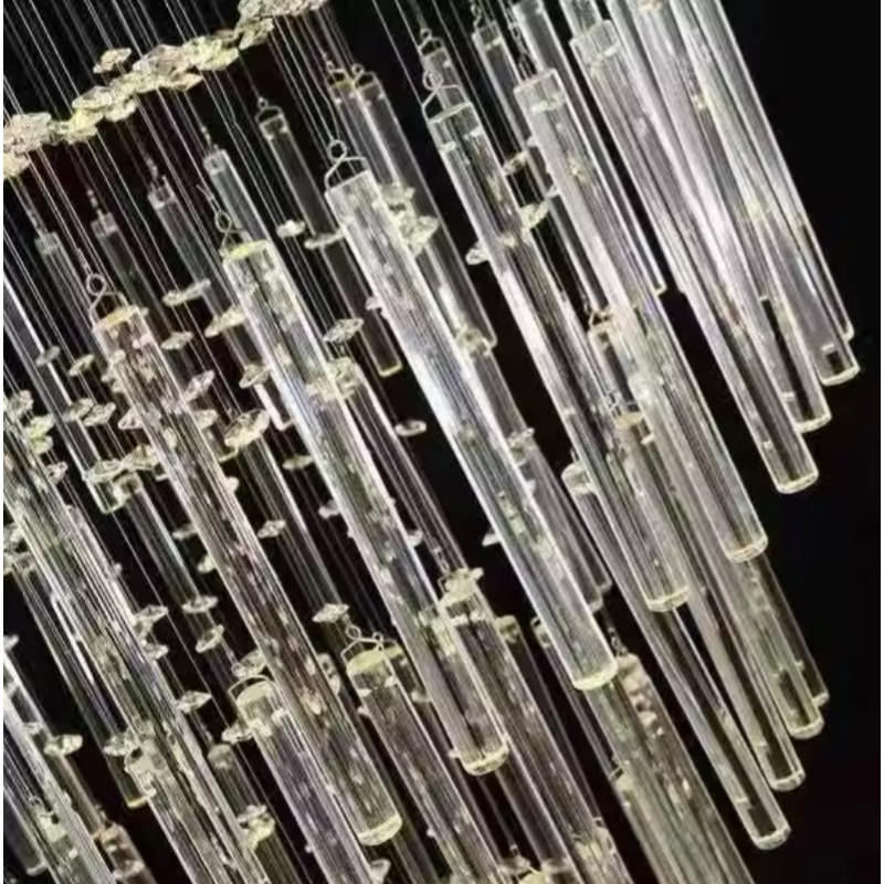 Crystal Chandelier Manufacturer - OEM Contemporary Long Drop Staircase Hotel