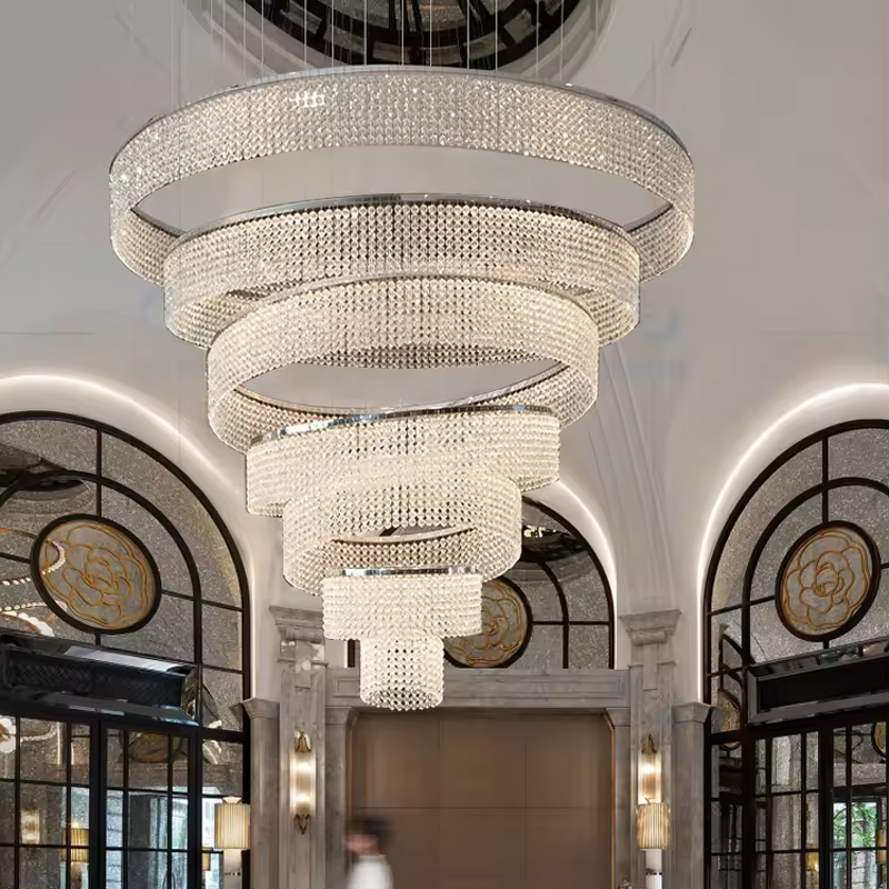 Crystal Chandelier Factory - OEM Modern Luxury Spiral Staircase Lighting