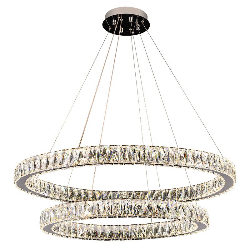 Gold Ring Chandelier Factory - OEM American 60cm Stainless Steel Crystal