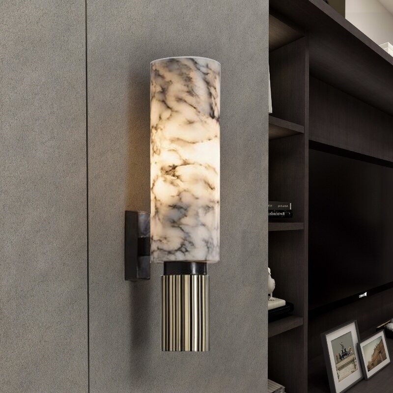 Alabaster Sconce Light Manufacturer - OEM Minimalist Corridor Marble Wall Lamp