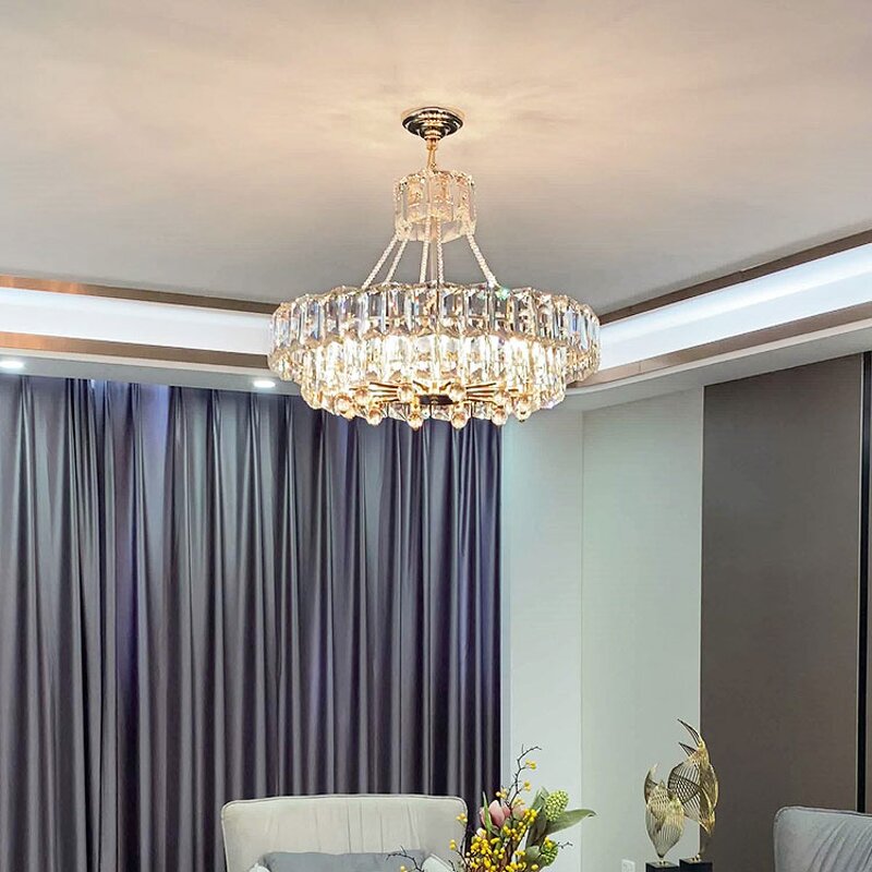 Gold Crystal Chandelier Manufacturer - OEM Factory Price Modern Living Room