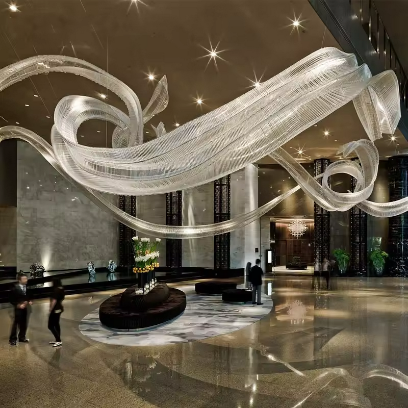 Crystal Chandelier Factory - OEM Hotel Lobby Luxury Large Project Lighting