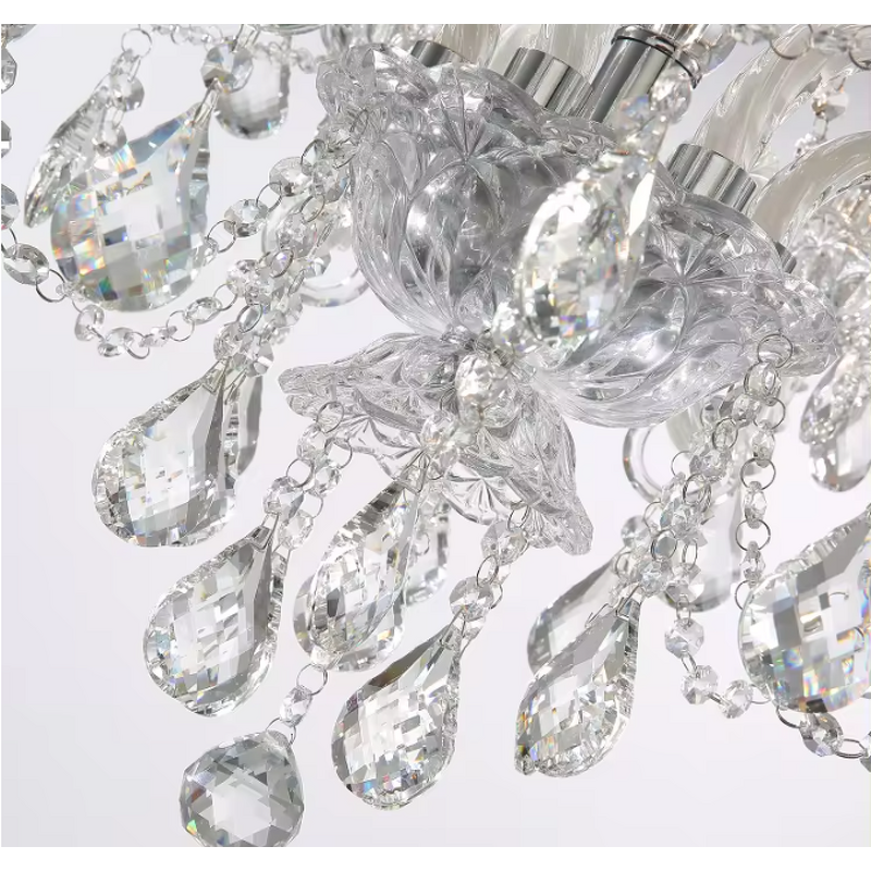 Mirror Chandelier Factory - OEM Hotel Foyer Wedding Moroccan Clear Crystal