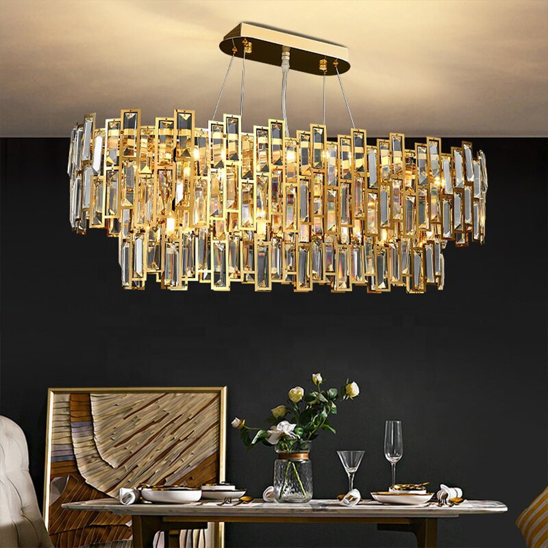 Gold Crystal Chandelier Factory - OEM Modern Bedroom Luxury Bulb Ceiling Light