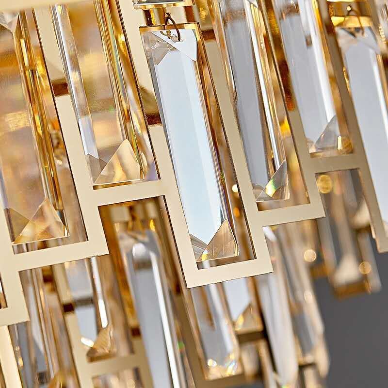 Gold Crystal Chandelier Factory - OEM Modern Bedroom Luxury Bulb Ceiling Light