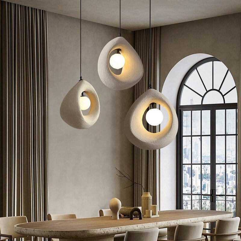 White Pendant Light Manufacturer - OEM Modern Kitchen Island Wabi Sabi Style