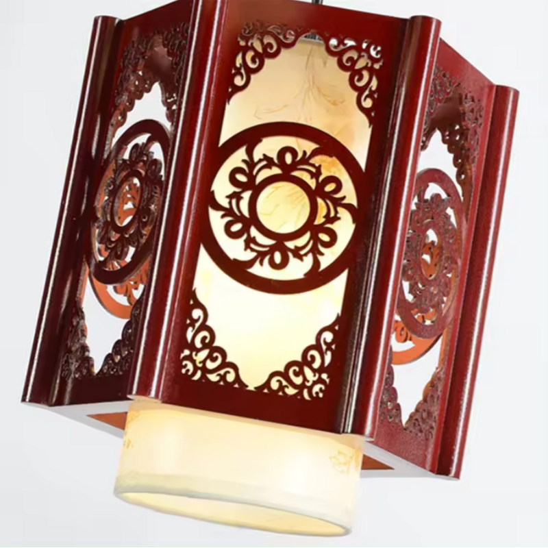 Chinese Style Pendant Light Factory - OEM Staircase Long Vintage Lantern Chandelier