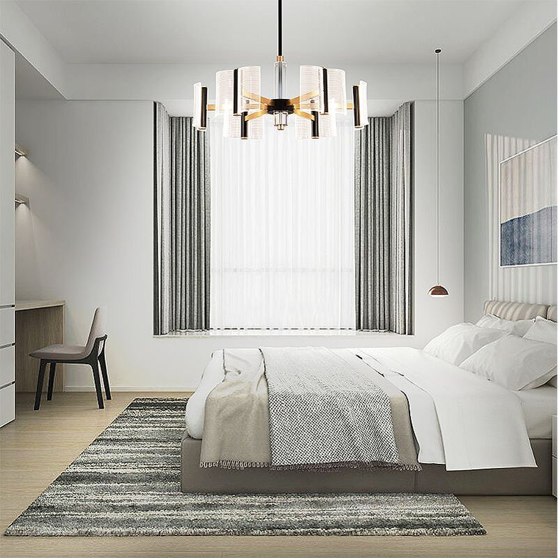 Acrylic Pendant Light Factory - OEM Modern Aluminum K9 Crystal Black Gold