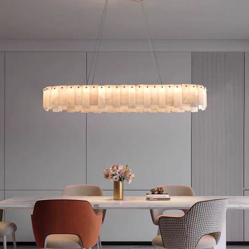 Marble Chandelier Manufacturer - OEM Luxury Alabaster Restaurant Lighting