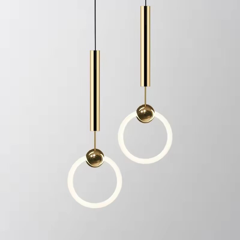 Brass Pendant Lights Factory - OEM Dimmable Circle Kitchen Island Bedside