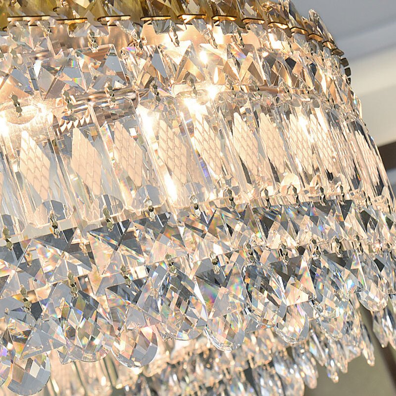 Stainless Steel Chandelier Factory - OEM Indoor Luxury Linear Round Ceiling