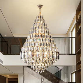 Crystal Chandelier Factory - OEM Modern Hotel Lobby K9 Ceiling Lighting