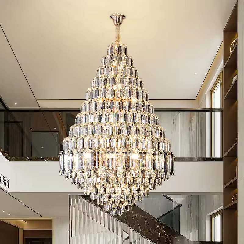 Crystal Chandelier Factory - OEM Modern Hotel Lobby K9 Ceiling Lighting