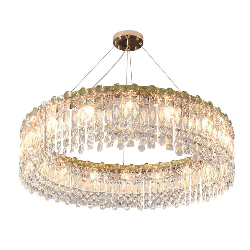 Stainless Steel Chandelier Factory - OEM Indoor Luxury Linear Round Ceiling