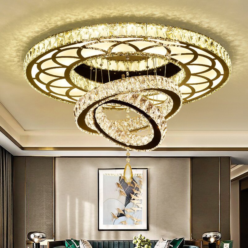 Crystal Ceiling Light Manufacturer - OEM Luxury K9 Clear Crystal Lamp