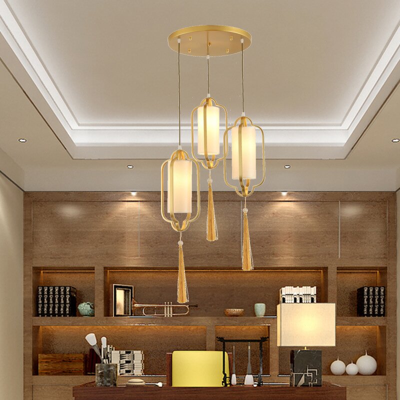 Black Lantern Pendant Light Factory - OEM Chinese Retro Style Villa Stair Lighting