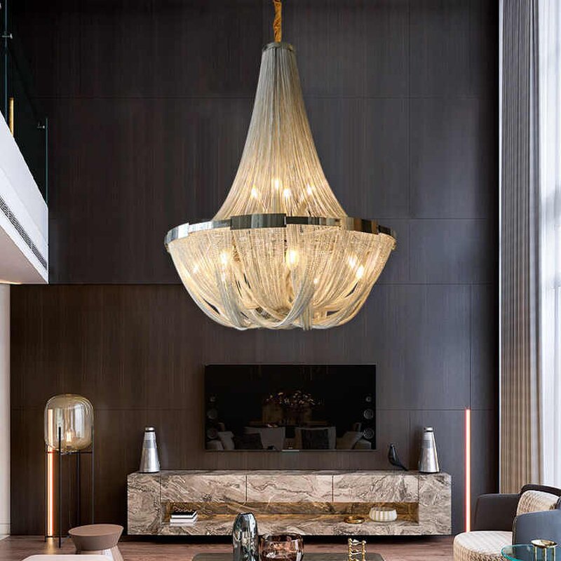 Aluminum Chain Chandelier Factory - OEM Wedding Decoration Dining Room Hotel