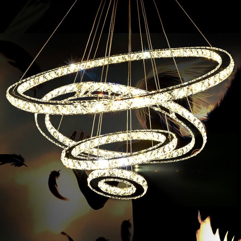 Crystal Ring Chandelier Manufacturer - OEM Hotel Living Room Adjustable Circle
