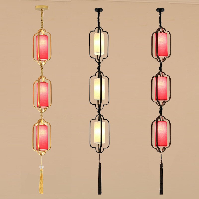 Black Lantern Pendant Light Factory - OEM Chinese Retro Style Villa Stair Lighting