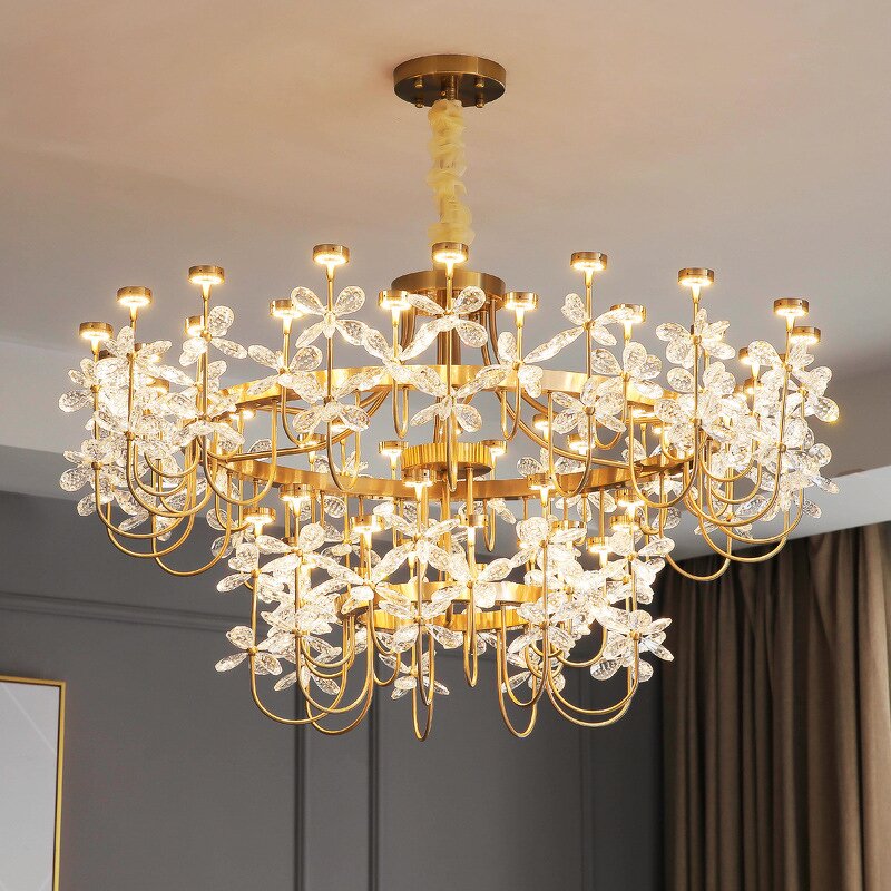 Crystal Chandelier Factory - OEM Nordic Modern Flower K9 Decorative Lighting