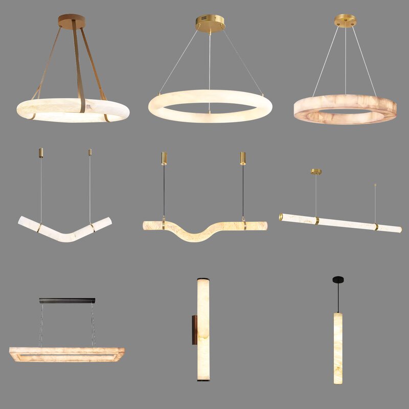 Marble Chandelier Manufacturer - OEM Designer Small Natural Alabaster Light