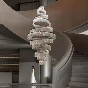 Crystal Chandelier Factory - OEM Modern Luxury Spiral Staircase Lighting