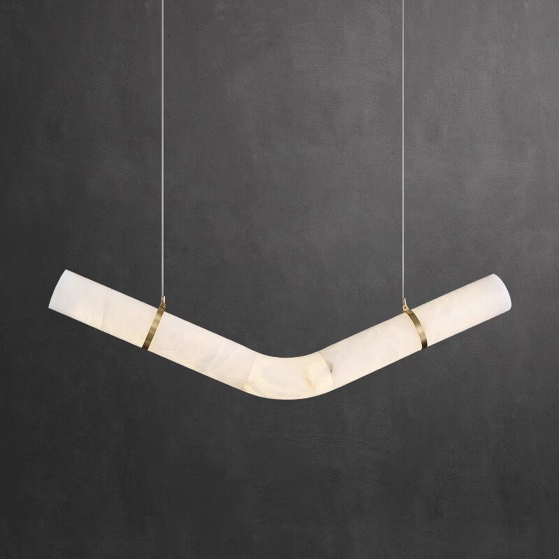 Marble Chandelier Factory - OEM Professional Design White Alabaster Light