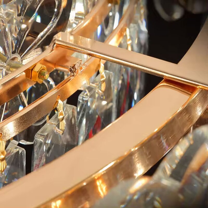 Crystal Flower Chandelier Manufacturer - OEM Modern Hotel Nordic Circle Design