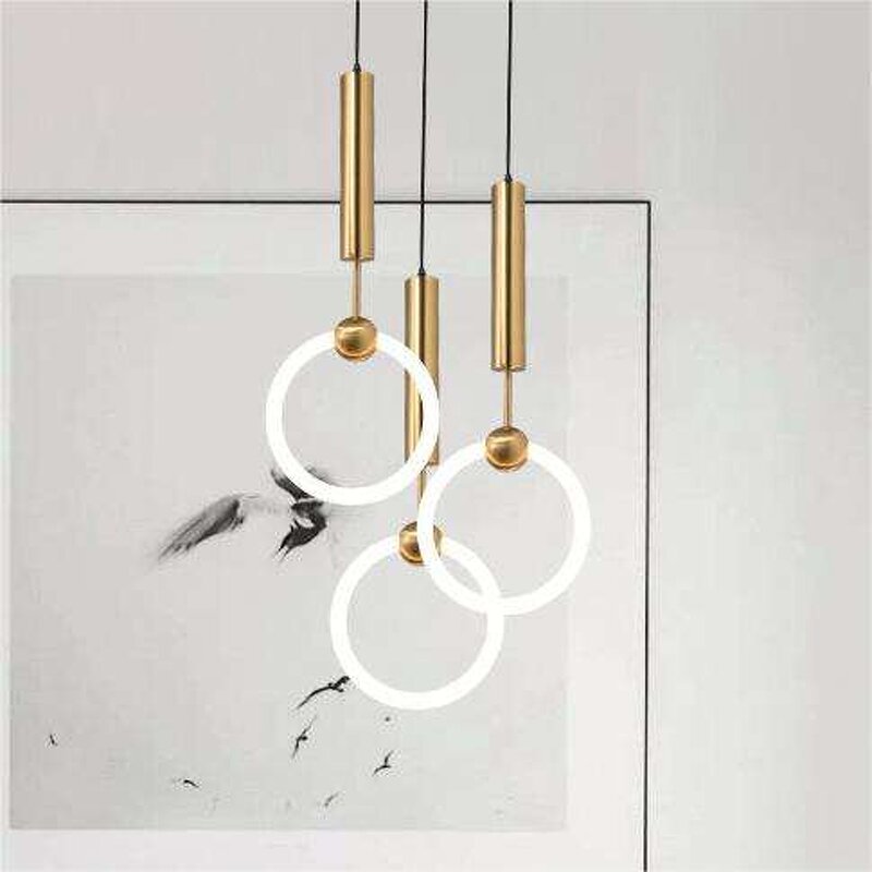 Brass Pendant Lights Factory - OEM Dimmable Circle Kitchen Island Bedside