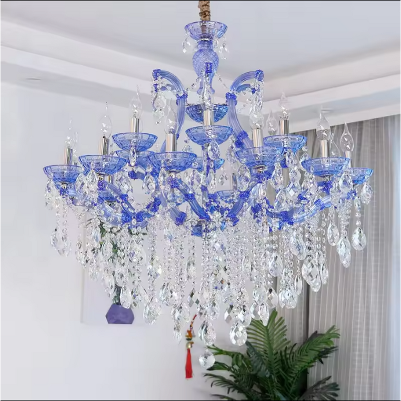 Colored Raindrop Chandelier Manufacturer - OEM Cafe KTV Club Glass Beads Design