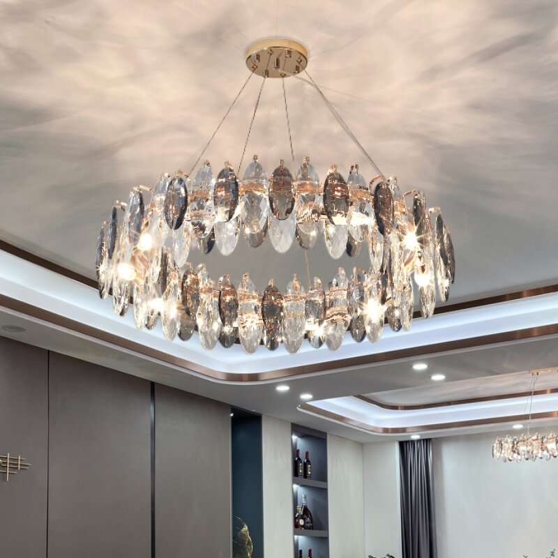 Round Crystal Chandelier Manufacturer - OEM Modern European Bedroom Luxury Lighting