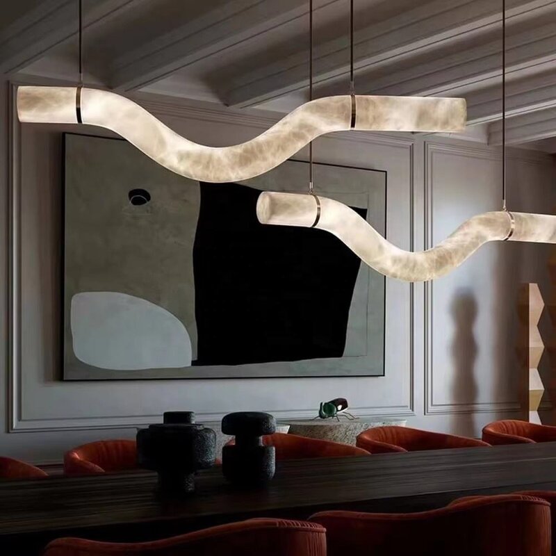 Marble Chandelier Manufacturer - OEM Designer Small Natural Alabaster Light