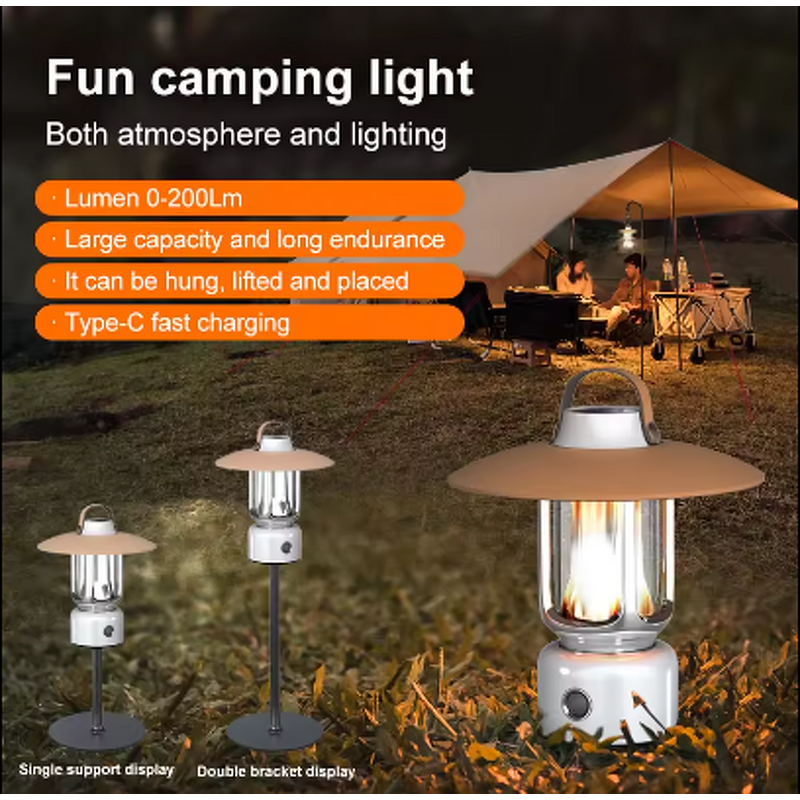 Portable Camping Light Factory - OEM New Dimming Waterproof Retro Lantern